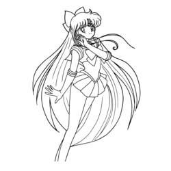 Dessin à colorier: Sailor Moon (Dessins Animés) #50352 - Coloriages à Imprimer Gratuits