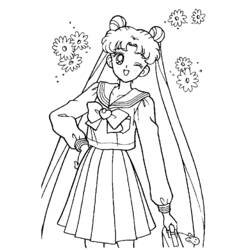 Dessin à colorier: Sailor Moon (Dessins Animés) #50448 - Coloriages à Imprimer Gratuits
