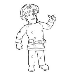 Dessin à colorier: Sam le Pompier (Dessins Animés) #39785 - Coloriages à Imprimer Gratuits