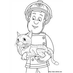 Dessin à colorier: Sam le Pompier (Dessins Animés) #39797 - Coloriages à Imprimer Gratuits