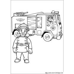 Dessin à colorier: Sam le Pompier (Dessins Animés) #39822 - Coloriages à Imprimer Gratuits