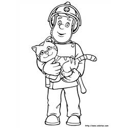 Dessin à colorier: Sam le Pompier (Dessins Animés) #39860 - Coloriages à Imprimer Gratuits