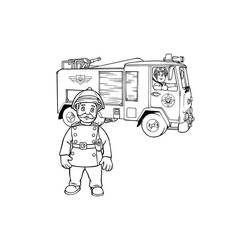 Dessin à colorier: Sam le Pompier (Dessins Animés) #39863 - Coloriages à Imprimer Gratuits