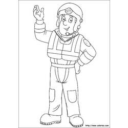 Dessin à colorier: Sam le Pompier (Dessins Animés) #39883 - Coloriages à Imprimer Gratuits