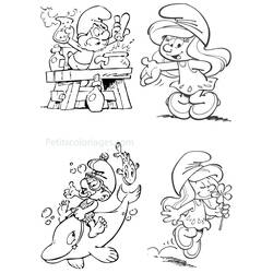Dessin à colorier: Schtroumpfs (Dessins Animés) #34652 - Coloriages à Imprimer Gratuits