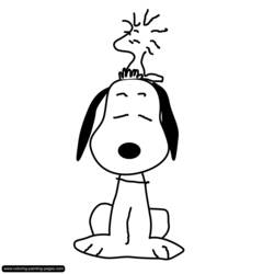 Dessin à colorier: Snoopy (Dessins Animés) #27055 - Coloriages à Imprimer Gratuits