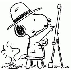 Dessin à colorier: Snoopy (Dessins Animés) #27070 - Coloriages à Imprimer Gratuits