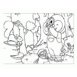 Dessin à colorier: T'choupi et Doudou (Dessins Animés) #34212 - Coloriages à Imprimer Gratuits