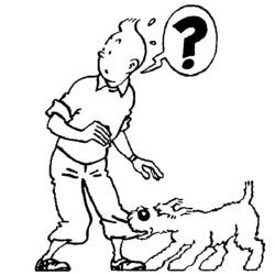 Dessin à colorier: Tintin (Dessins Animés) #25711 - Coloriages à Imprimer Gratuits