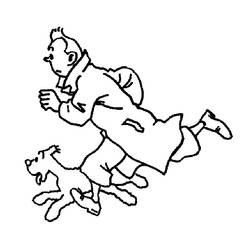 Dessin à colorier: Tintin (Dessins Animés) #25729 - Coloriages à Imprimer Gratuits