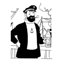 Dessin à colorier: Tintin (Dessins Animés) #25733 - Coloriages à Imprimer Gratuits