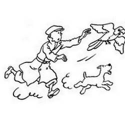 Dessin à colorier: Tintin (Dessins Animés) #25752 - Coloriages à Imprimer Gratuits