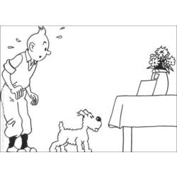Dessin à colorier: Tintin (Dessins Animés) #25763 - Coloriages à Imprimer Gratuits