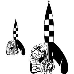 Dessin à colorier: Tintin (Dessins Animés) #25786 - Coloriages à Imprimer Gratuits