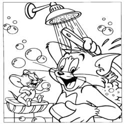 Dessin à colorier: Tom et Jerry (Dessins Animés) #24175 - Coloriages à Imprimer Gratuits