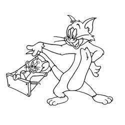 Dessin à colorier: Tom et Jerry (Dessins Animés) #24183 - Coloriages à Imprimer Gratuits