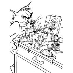 Dessin à colorier: Tom et Jerry (Dessins Animés) #24187 - Coloriages à Imprimer Gratuits