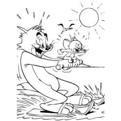 Dessin à colorier: Tom et Jerry (Dessins Animés) #24227 - Coloriages à Imprimer Gratuits
