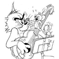 Dessin à colorier: Tom et Jerry (Dessins Animés) #24249 - Coloriages à Imprimer Gratuits