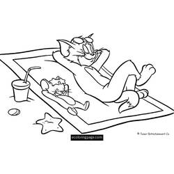 Dessin à colorier: Tom et Jerry (Dessins Animés) #24287 - Coloriages à Imprimer Gratuits