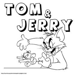 Dessin à colorier: Tom et Jerry (Dessins Animés) #24328 - Coloriages à Imprimer Gratuits
