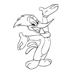 Dessin à colorier: Woody Woodpecker (Dessins Animés) #28408 - Coloriages à Imprimer Gratuits