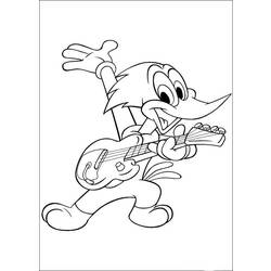 Dessin à colorier: Woody Woodpecker (Dessins Animés) #28429 - Coloriages à Imprimer Gratuits