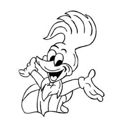 Dessin à colorier: Woody Woodpecker (Dessins Animés) #28443 - Coloriages à Imprimer Gratuits