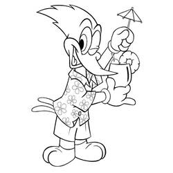 Dessin à colorier: Woody Woodpecker (Dessins Animés) #28460 - Coloriages à Imprimer Gratuits