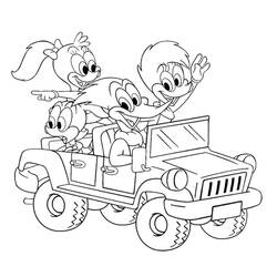 Dessin à colorier: Woody Woodpecker (Dessins Animés) #28476 - Coloriages à Imprimer Gratuits