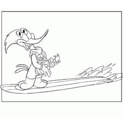 Dessin à colorier: Woody Woodpecker (Dessins Animés) #28488 - Coloriages à Imprimer Gratuits