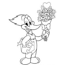 Dessin à colorier: Woody Woodpecker (Dessins Animés) #28586 - Coloriages à Imprimer Gratuits