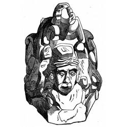 Dessin à colorier: Mythologie Aztèque (Dieux et Déesses) #111536 - Coloriages à Imprimer Gratuits
