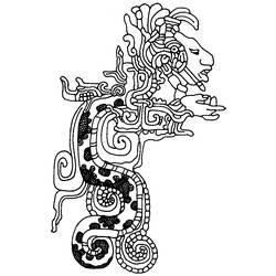 Dessin à colorier: Mythologie Aztèque (Dieux et Déesses) #111543 - Coloriages à Imprimer Gratuits