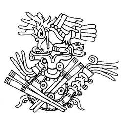 Dessin à colorier: Mythologie Aztèque (Dieux et Déesses) #111545 - Coloriages à Imprimer Gratuits