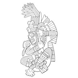 Dessin à colorier: Mythologie Aztèque (Dieux et Déesses) #111592 - Coloriages à Imprimer Gratuits