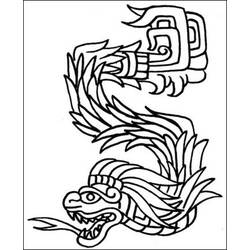 Dessin à colorier: Mythologie Aztèque (Dieux et Déesses) #111595 - Coloriages à Imprimer Gratuits