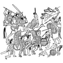 Dessin à colorier: Mythologie Aztèque (Dieux et Déesses) #111596 - Coloriages à Imprimer Gratuits