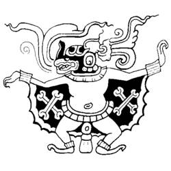 Dessin à colorier: Mythologie Aztèque (Dieux et Déesses) #111624 - Coloriages à Imprimer Gratuits