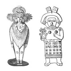 Dessin à colorier: Mythologie Aztèque (Dieux et Déesses) #111655 - Coloriages à Imprimer Gratuits