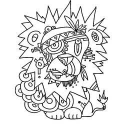 Dessin à colorier: Mythologie Aztèque (Dieux et Déesses) #111719 - Coloriages à Imprimer Gratuits