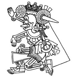 Dessin à colorier: Mythologie Aztèque (Dieux et Déesses) #111742 - Coloriages à Imprimer Gratuits