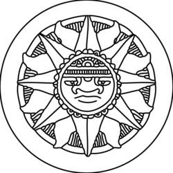 Dessin à colorier: Mythologie Aztèque (Dieux et Déesses) #111751 - Coloriages à Imprimer Gratuits