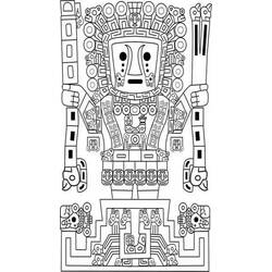 Dessin à colorier: Mythologie Aztèque (Dieux et Déesses) #111776 - Coloriages à Imprimer Gratuits