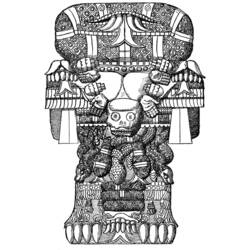 Dessin à colorier: Mythologie Aztèque (Dieux et Déesses) #111779 - Coloriages à Imprimer Gratuits
