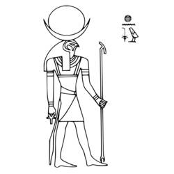 Dessin à colorier: Mythologie Égyptienne (Dieux et Déesses) #111127 - Coloriages à Imprimer Gratuits