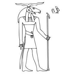 Dessin à colorier: Mythologie Égyptienne (Dieux et Déesses) #111128 - Coloriages à Imprimer Gratuits