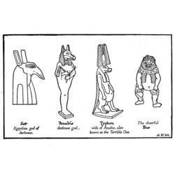 Dessin à colorier: Mythologie Égyptienne (Dieux et Déesses) #111143 - Coloriages à Imprimer Gratuits