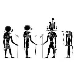 Dessin à colorier: Mythologie Égyptienne (Dieux et Déesses) #111163 - Coloriages à Imprimer Gratuits