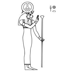 Dessin à colorier: Mythologie Égyptienne (Dieux et Déesses) #111169 - Coloriages à Imprimer Gratuits